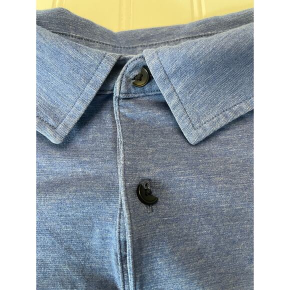 Lululemon Mens Polo Top Shirt Blue Lightweight Size Medium Large? READ - Picture 3 of 9